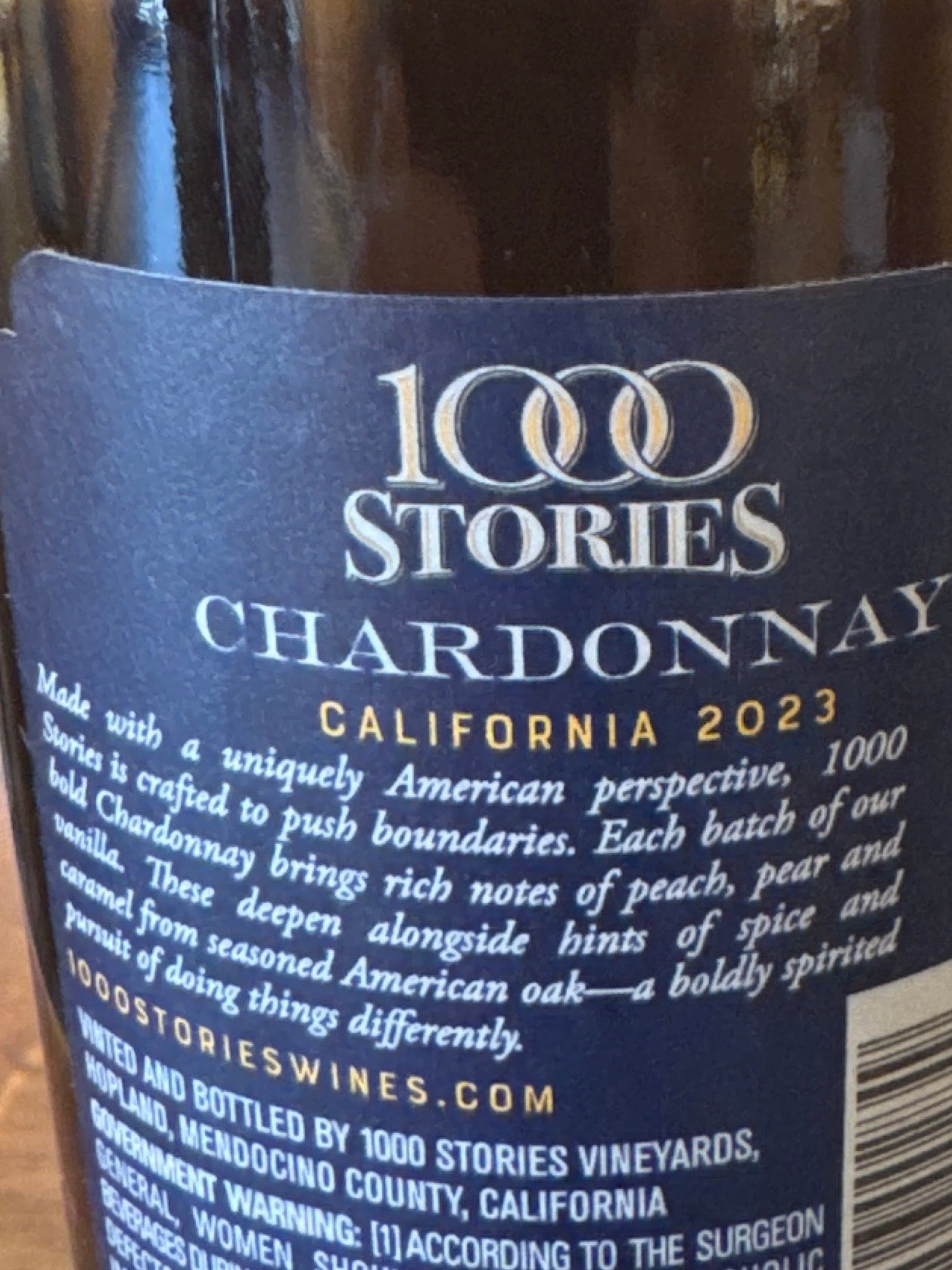 1000 Stories Chardonnay**