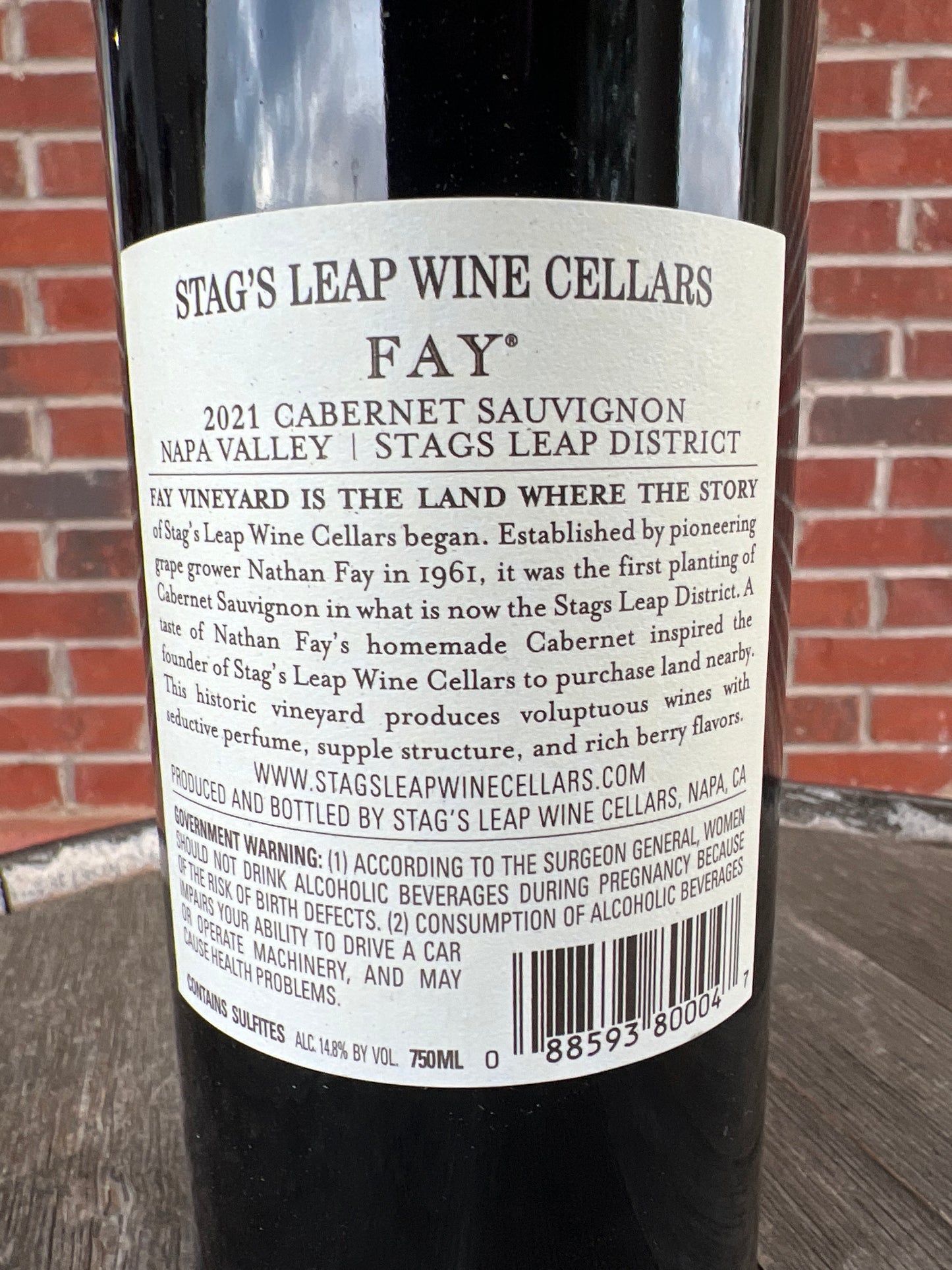 Stags Leap “FAY” Cab (2021)