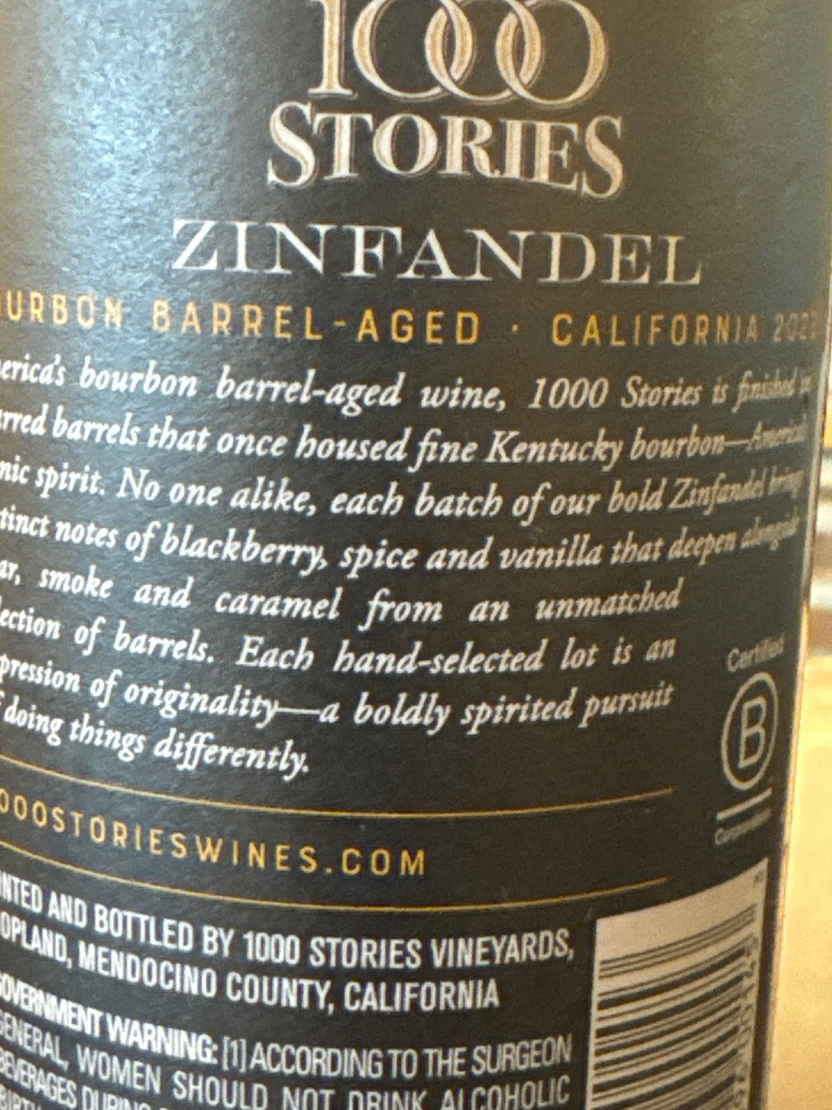 1000 Stories Zinfandel**