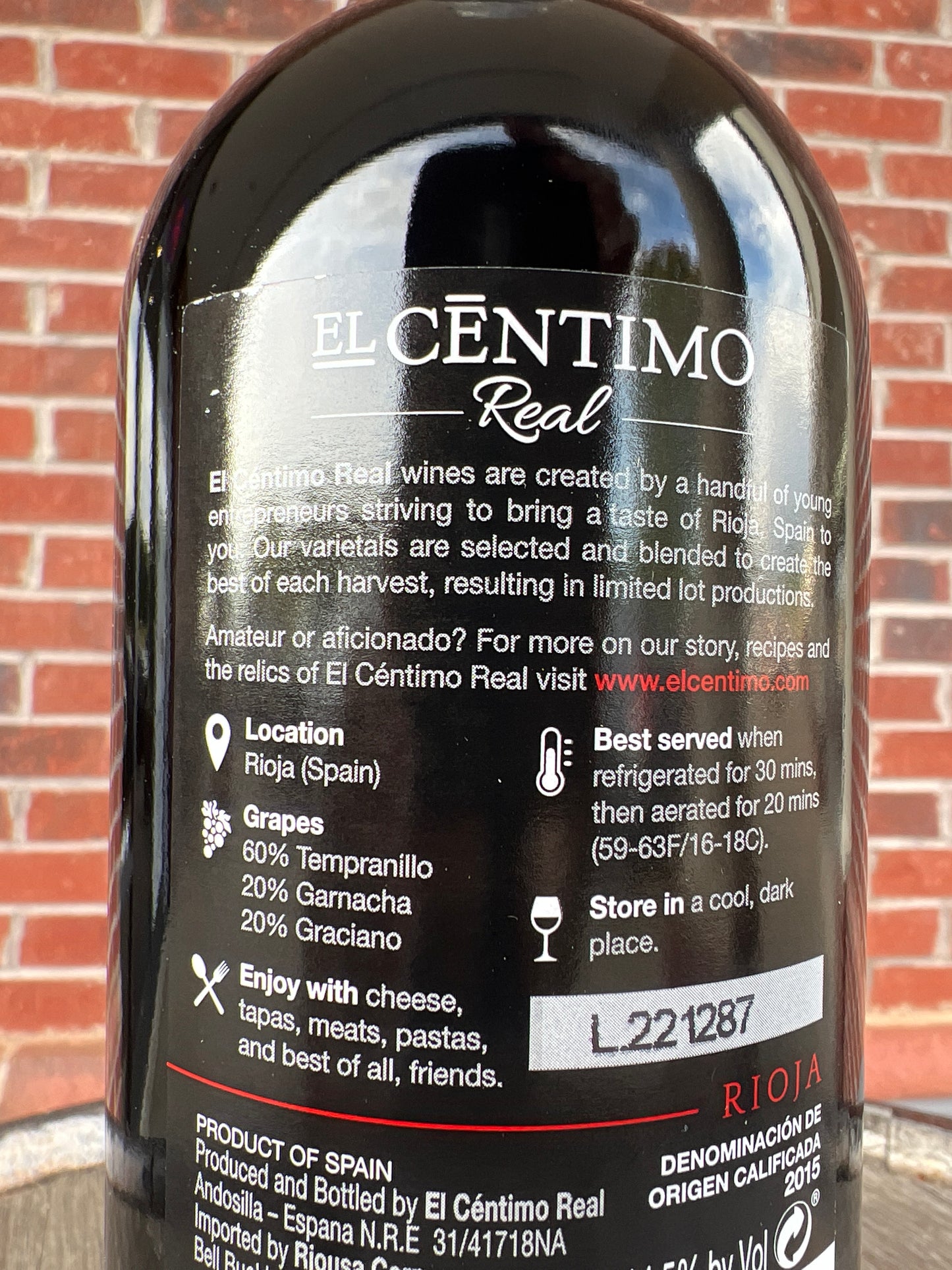 El Centimo Real Tempranillo (2015 Reserva )