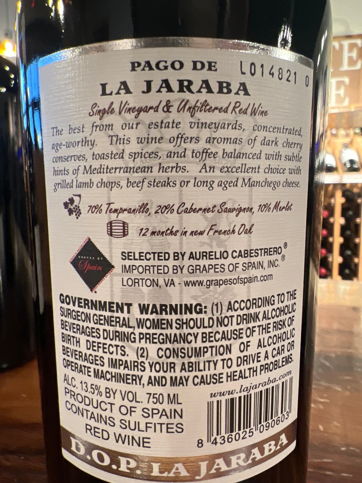 Pago de la Jaraba Tempranillo Blend (2019) **