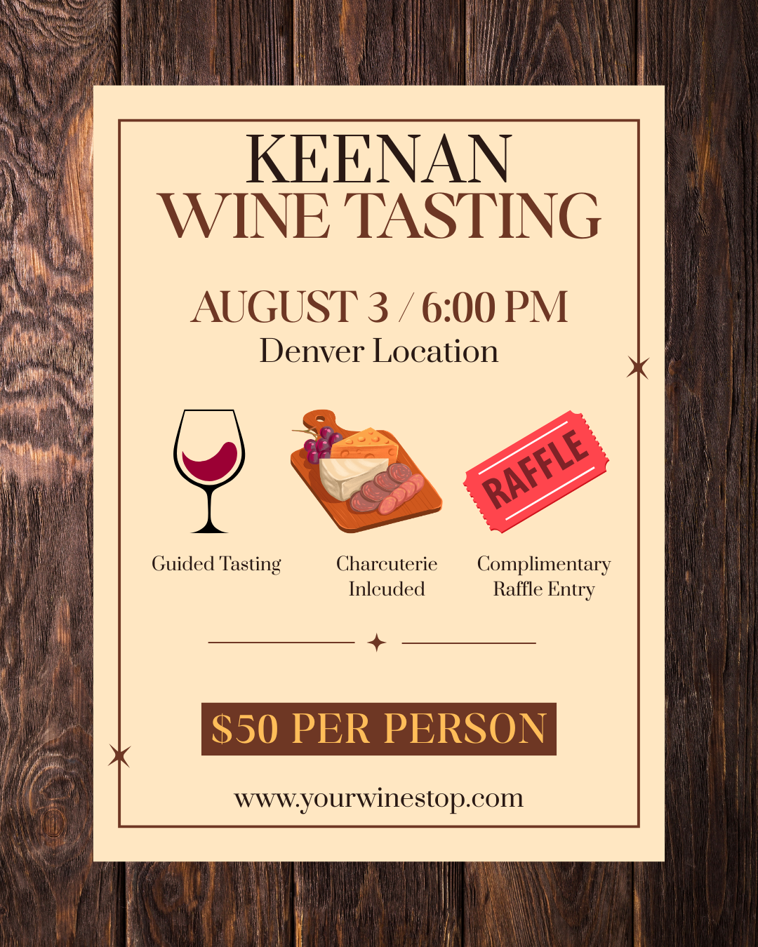 KEENAN Wine Tasting (8/3 at 6PM Denver Location)