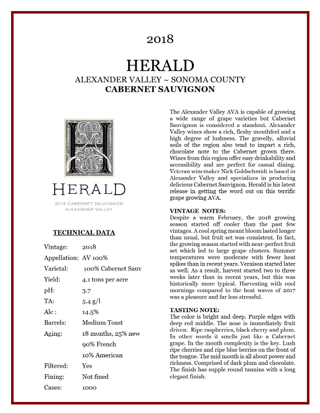 Herald Cabernet Sauvignon (2021)