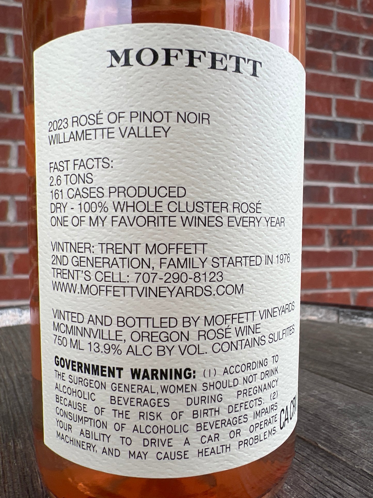 Moffett Rosé (Willamette Valley)*