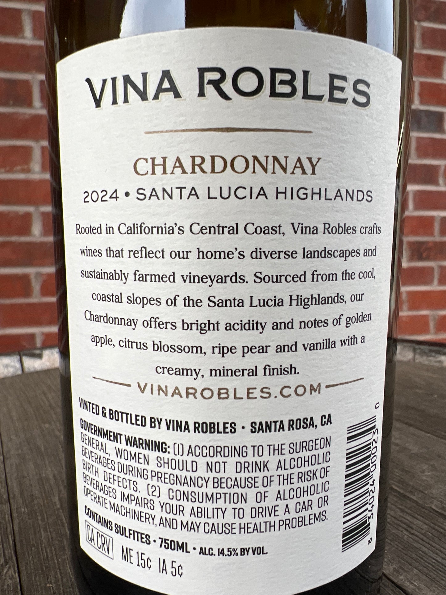 Vina Robles (Santa Lucia) Chardonnay*