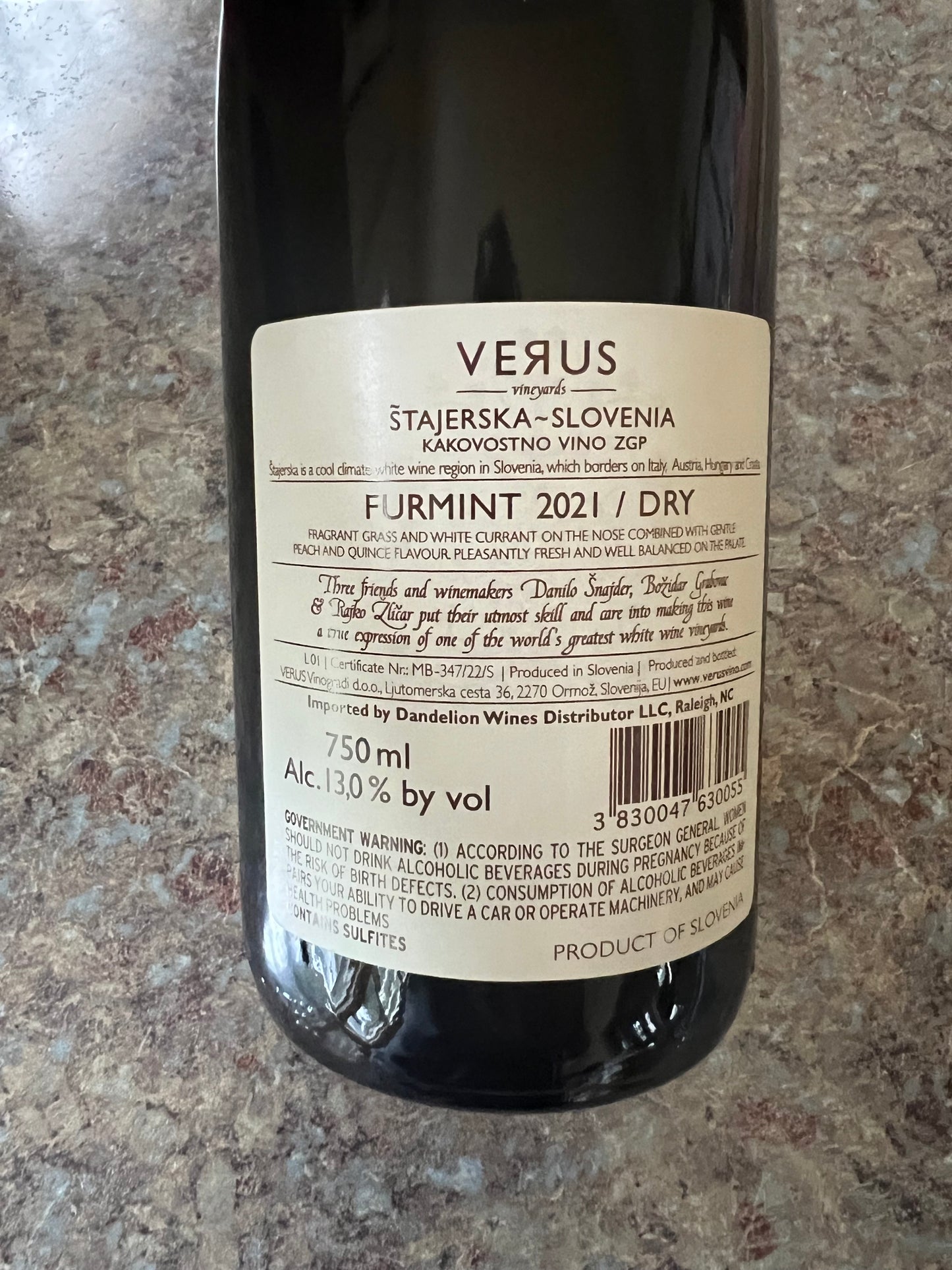 VERUS (Slovenia) Furmint