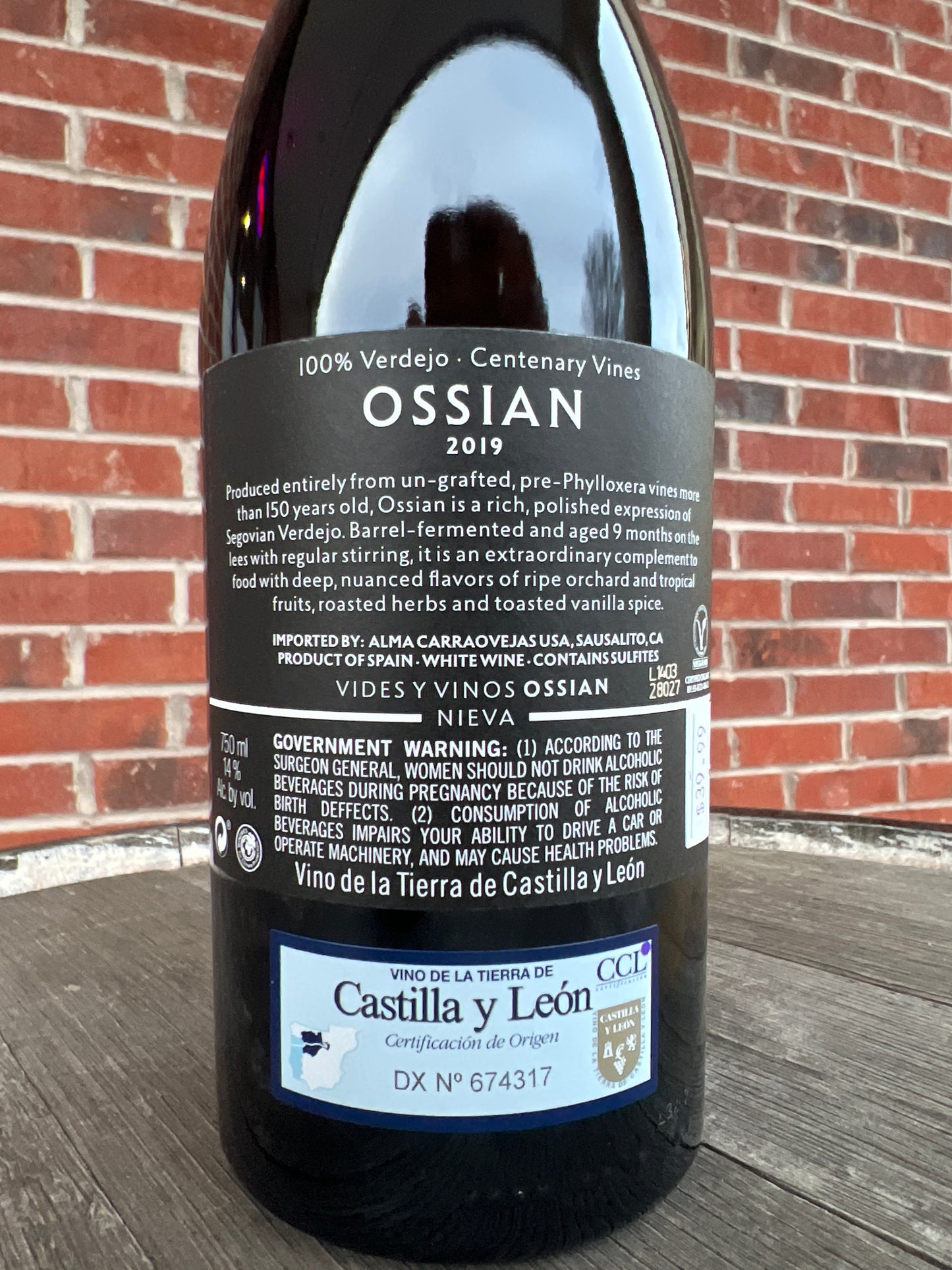 Ossian ‘ecologica’ Verdejo (2019)