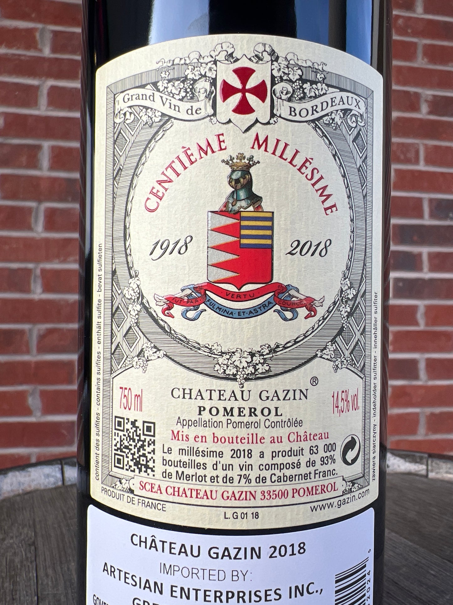 CHATEAU GAZIN POMEROL (2018)