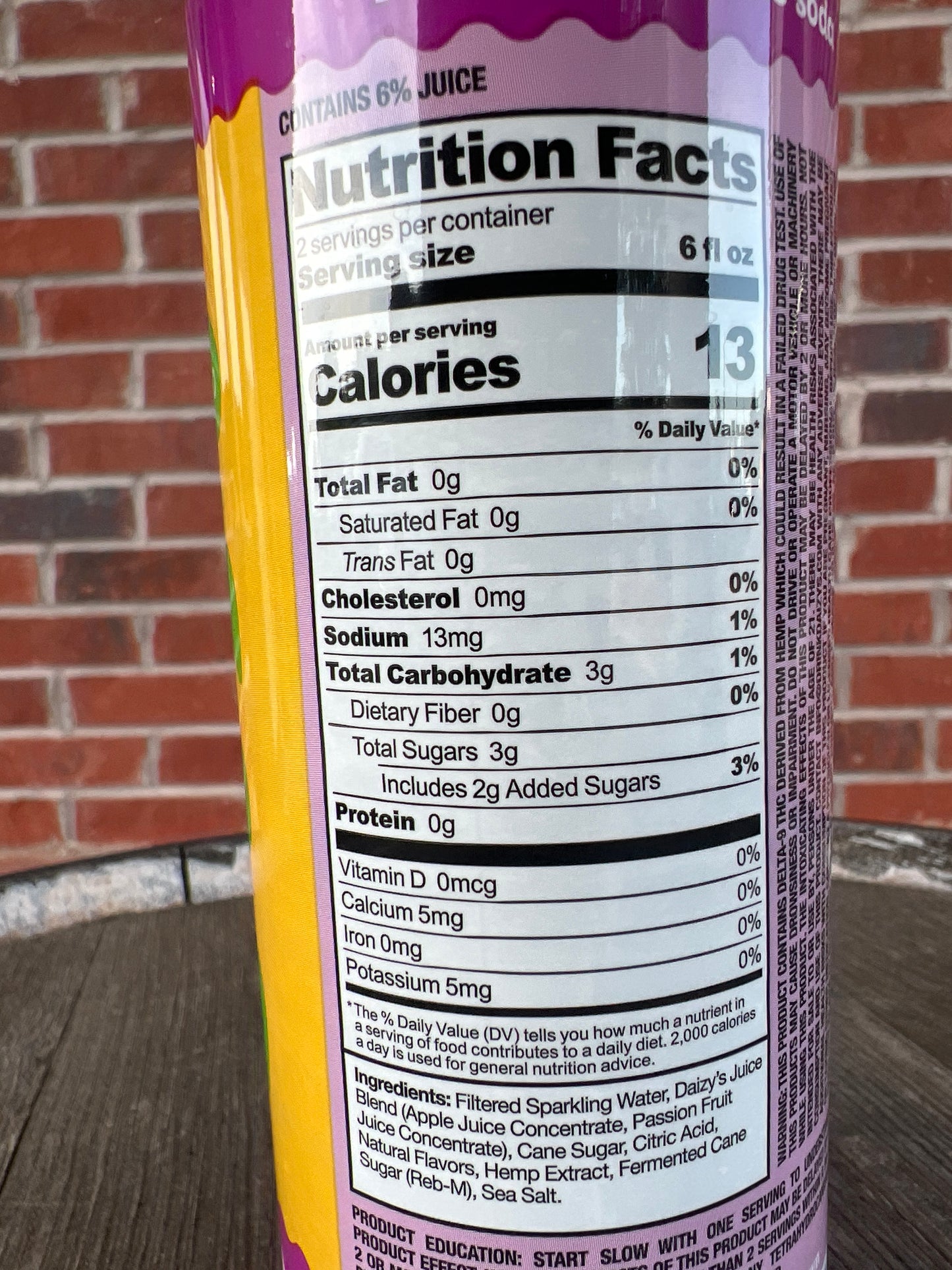 Daizy’s Social Soda THC (Passion Fruit)