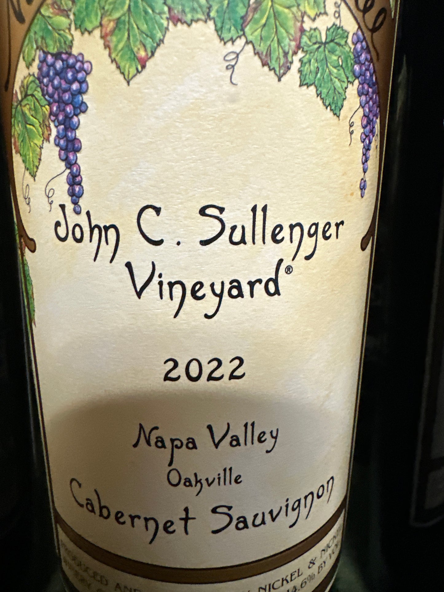 Nickel & Nickel 'Sullenger Vineyard' Cabernet (2022)