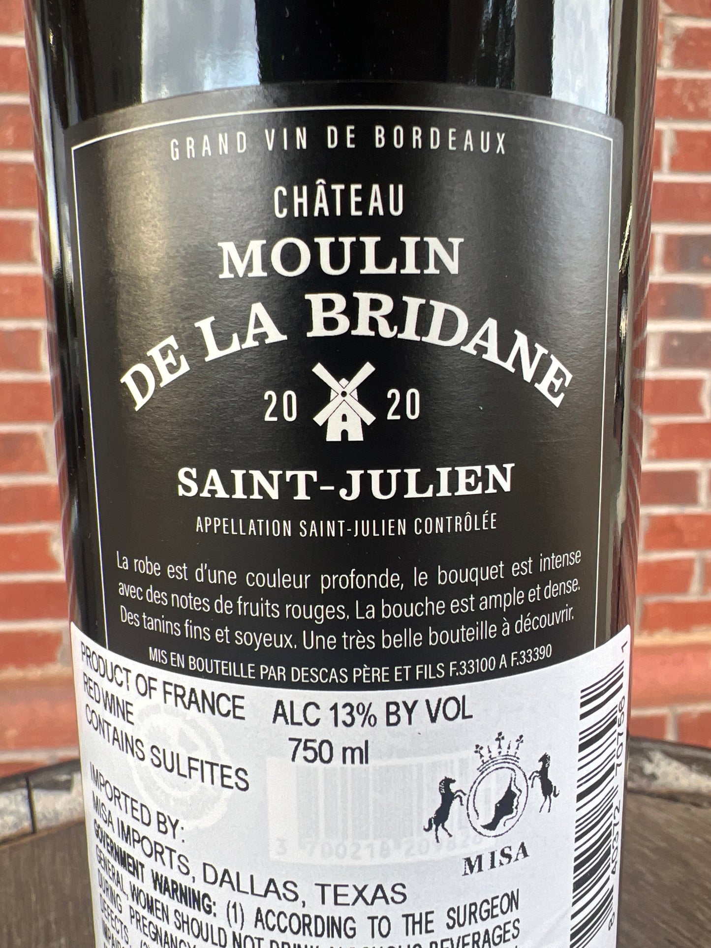 Château Moulin de la Bridane Saint-Julien Bordeaux (2020)*