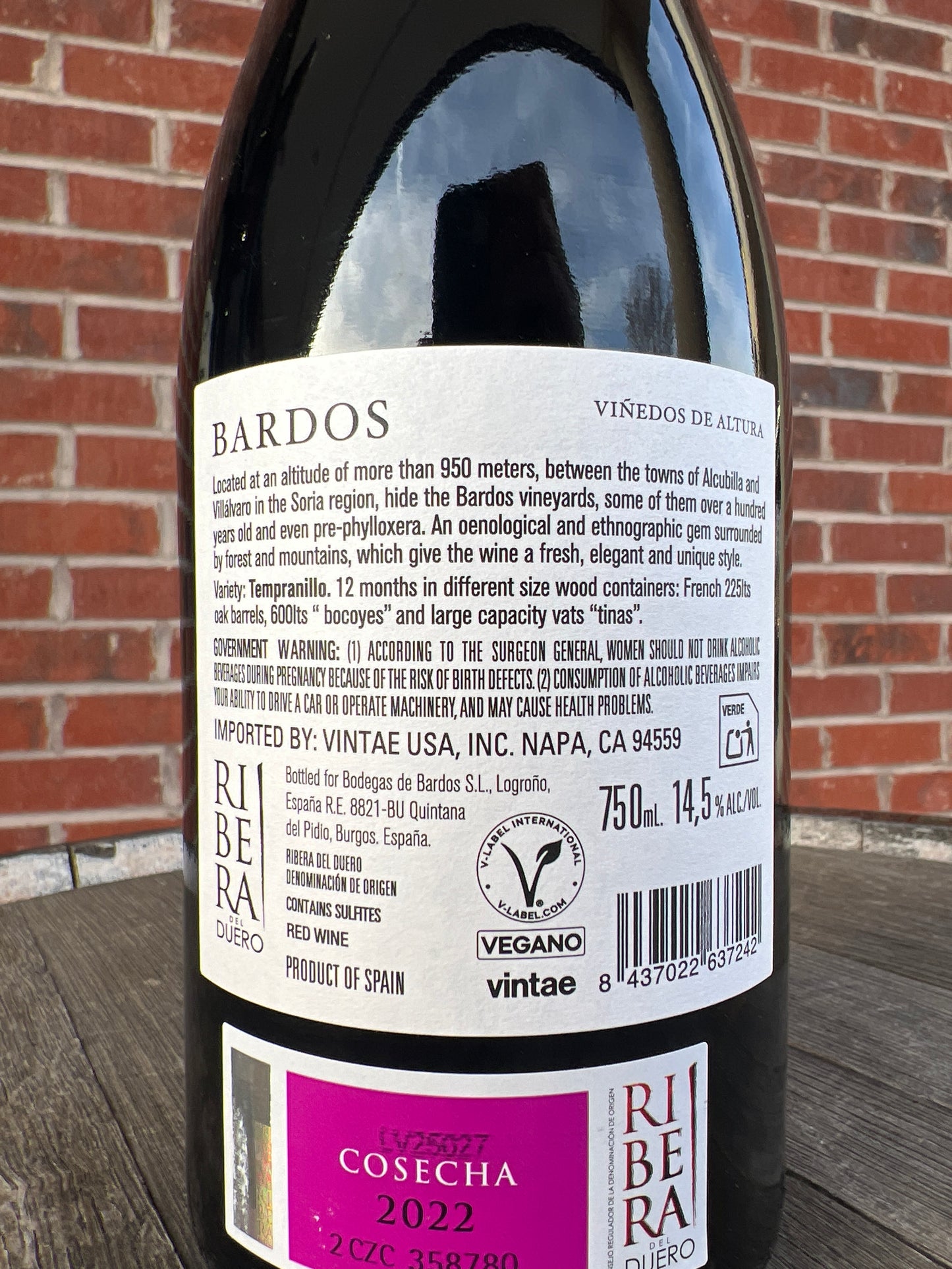 BARDOS ‘Vinedos de Altura’ Tempranillo