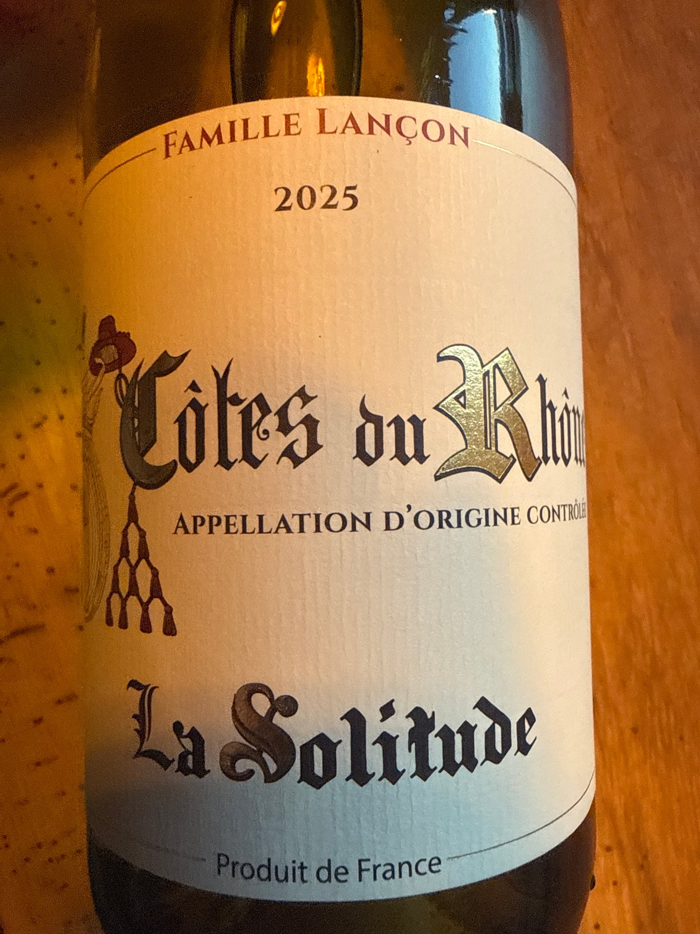 DOMAINE LA SOLITUDE - Cotes du Rhone BLANC
