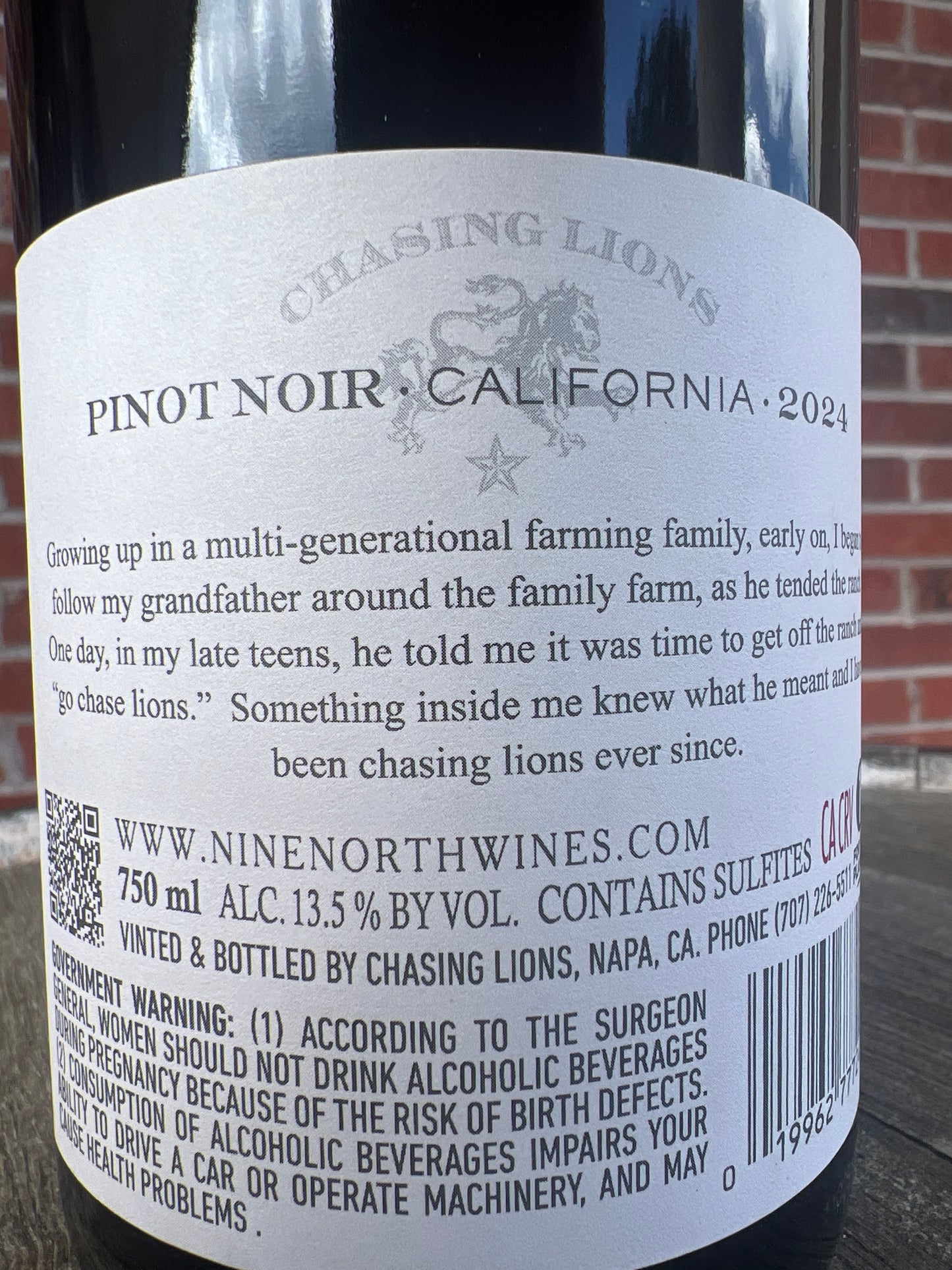 Chasing Lions Pinot Noir