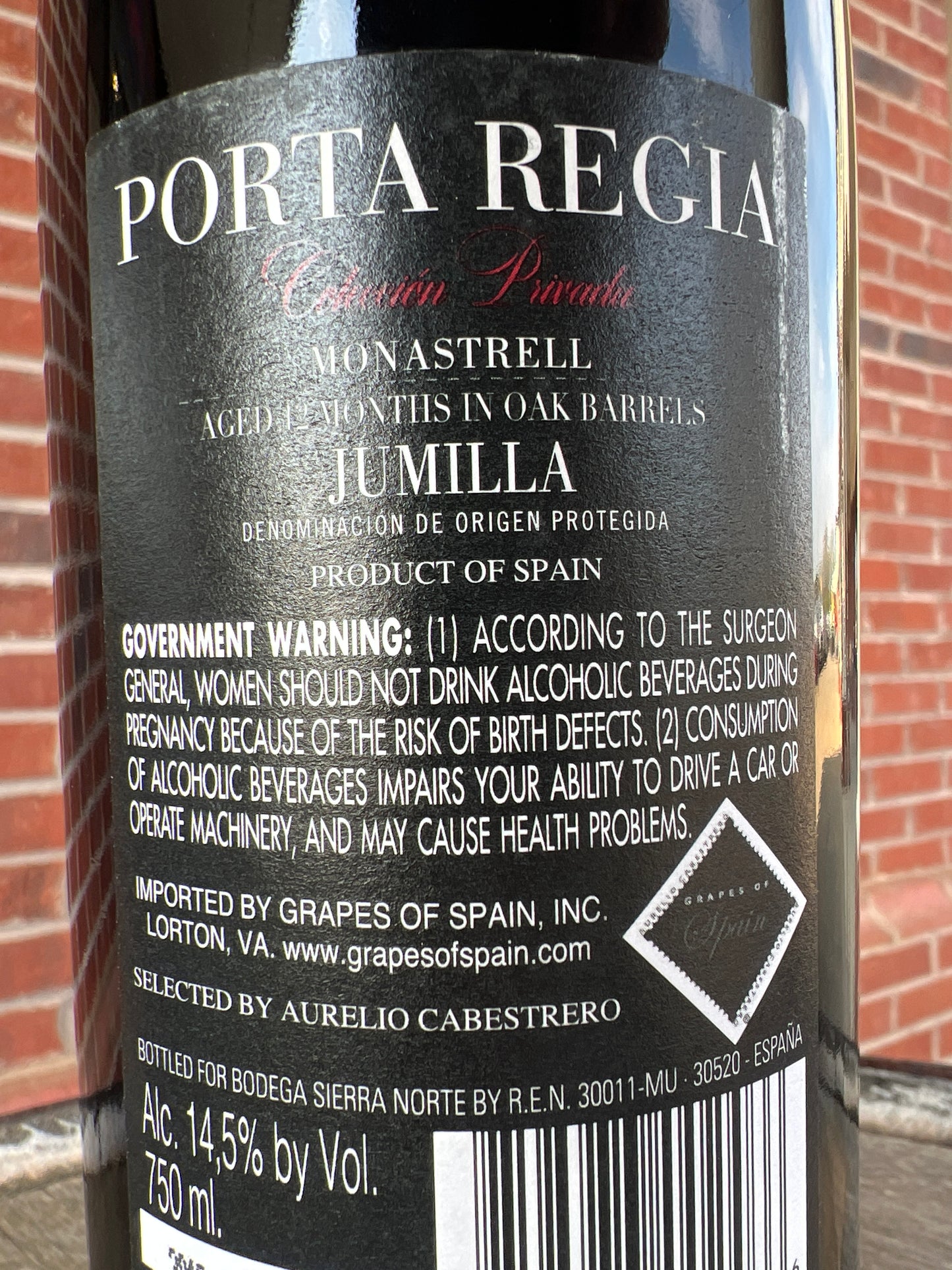 Porta Regia '12 Meses' Monastrell (2019)