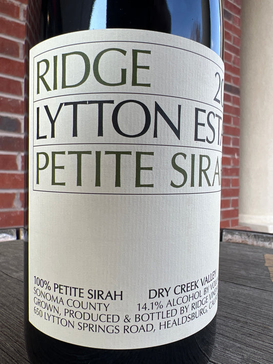 Ridge ‘Lytton Estate’ Petite Sirah**