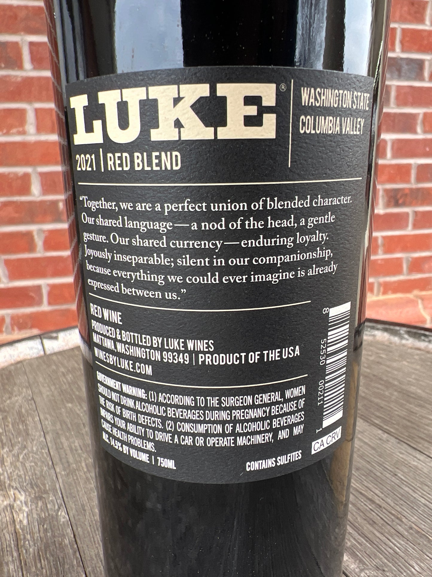 Luke “The Companion” Red Blend**