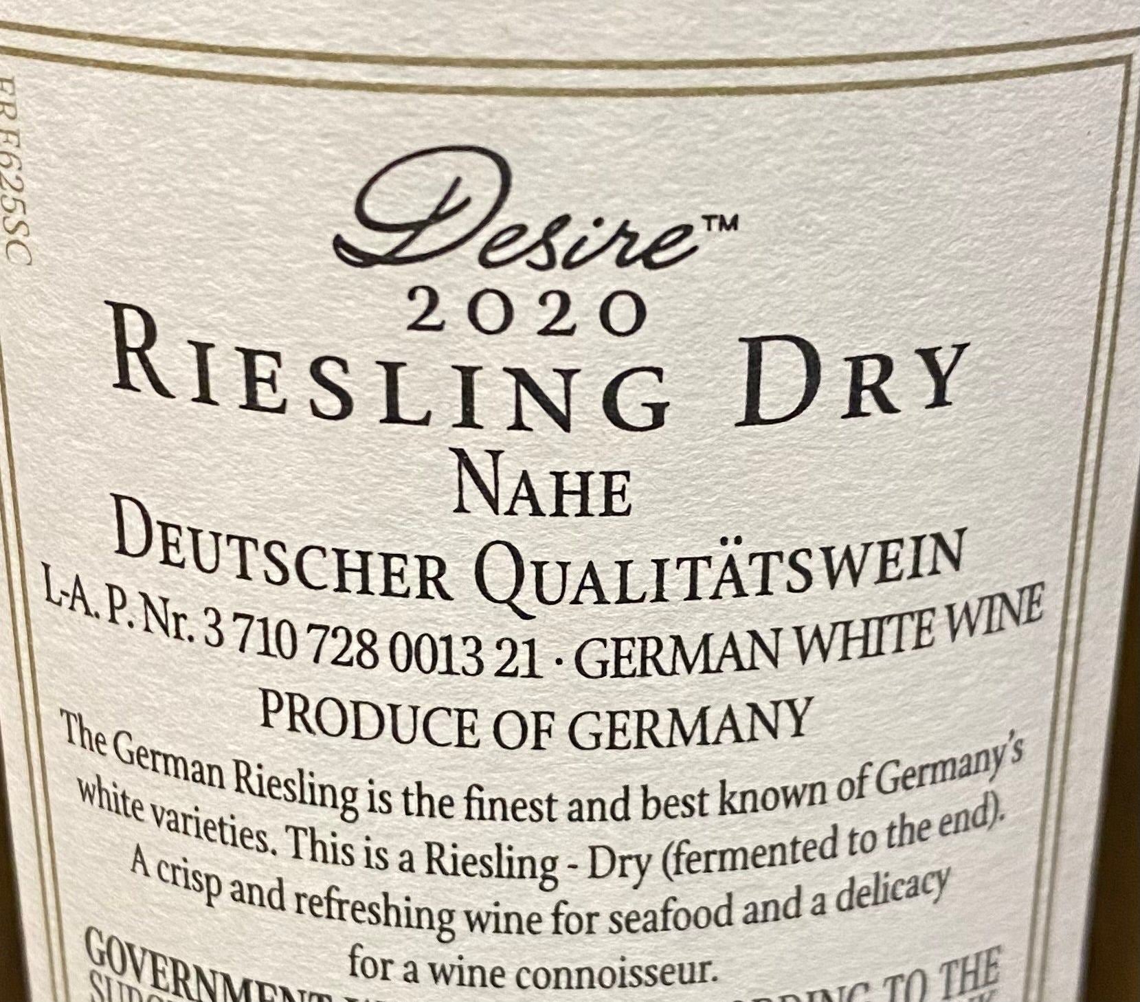 Desire Dry Riesling - Your Wine Stop   -   Denver, NC