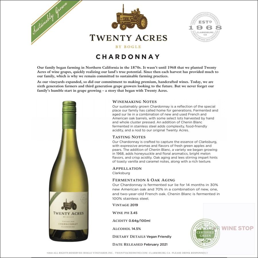 Twenty Acres Chardonnay